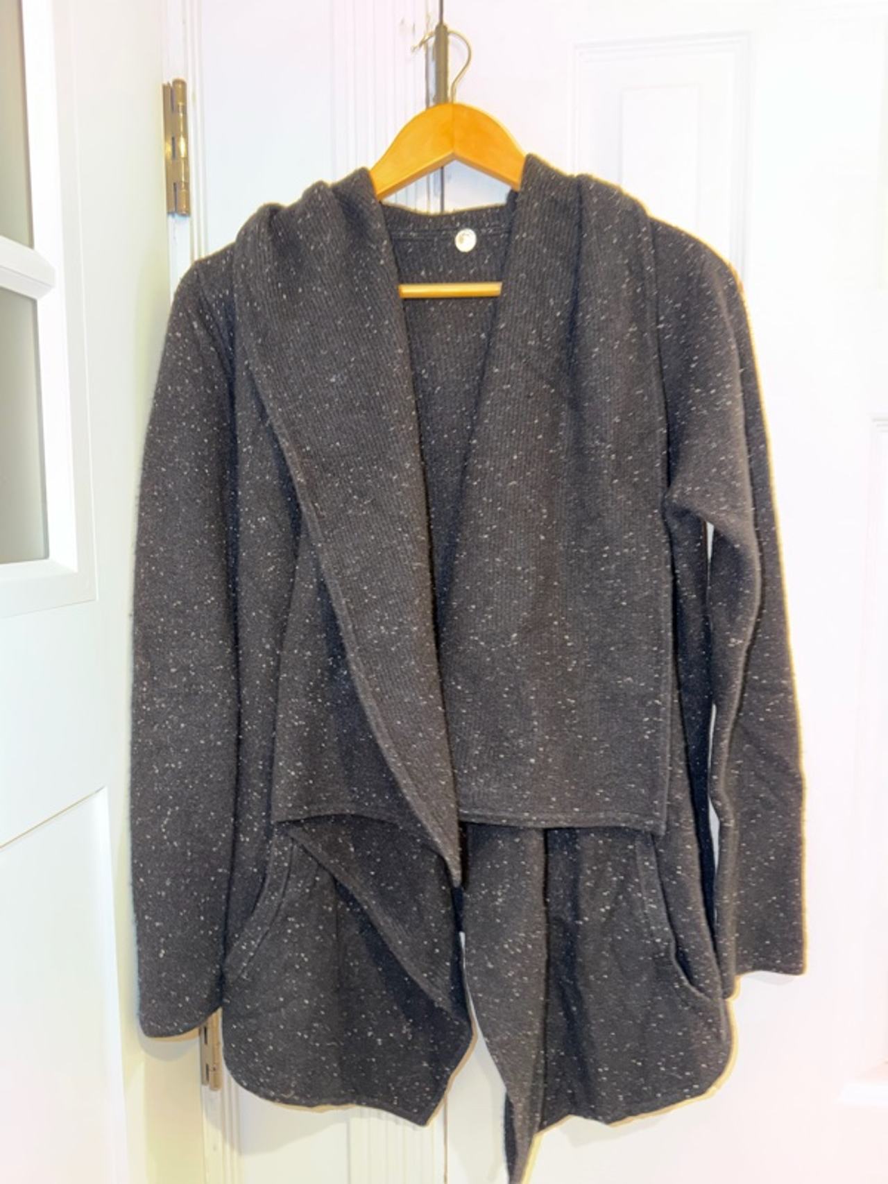 Margaret O'Leary Black Sweater Throw Cardigan Womens