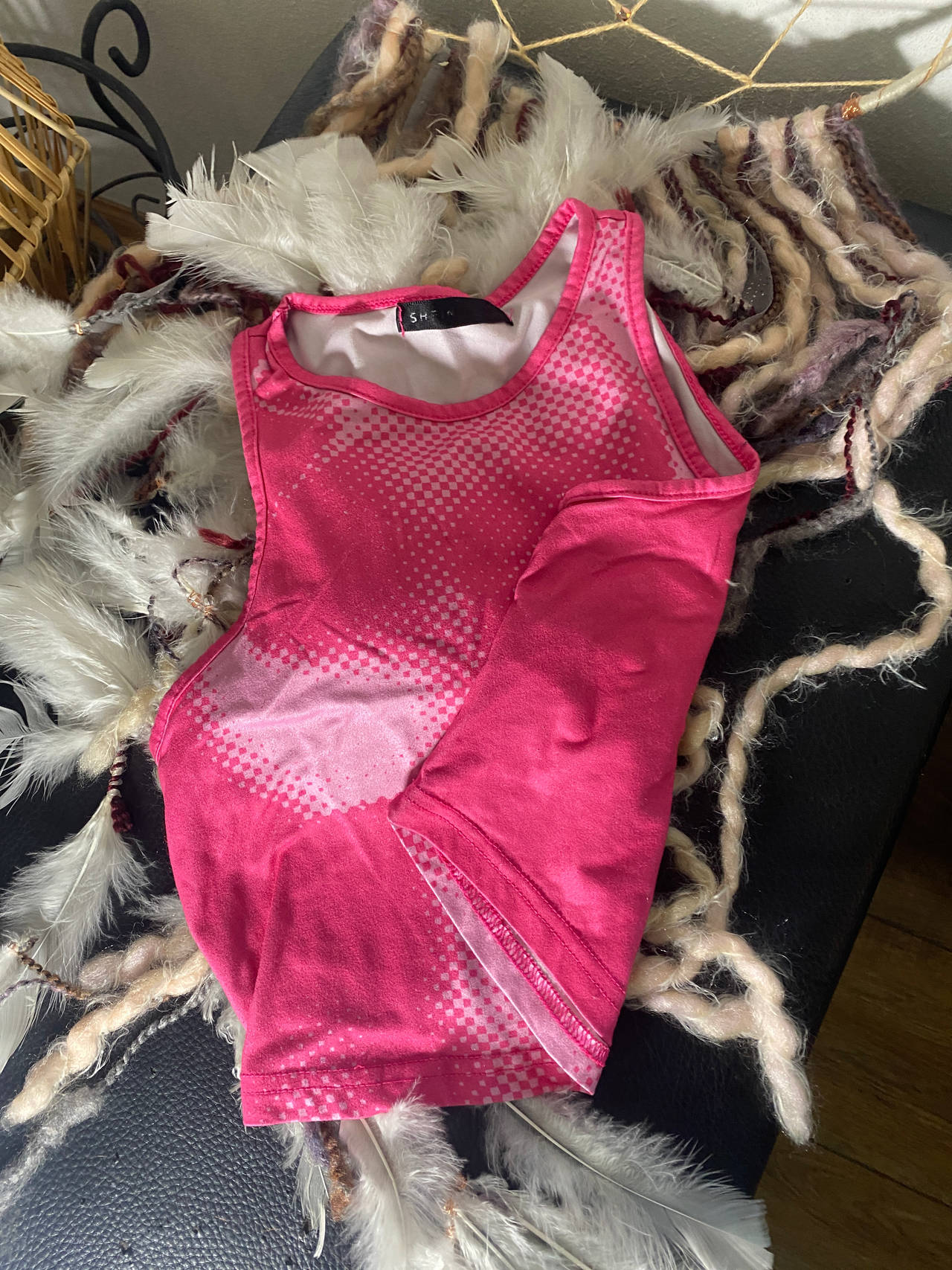 SHEIN Pink Sleeveless Athletic Top