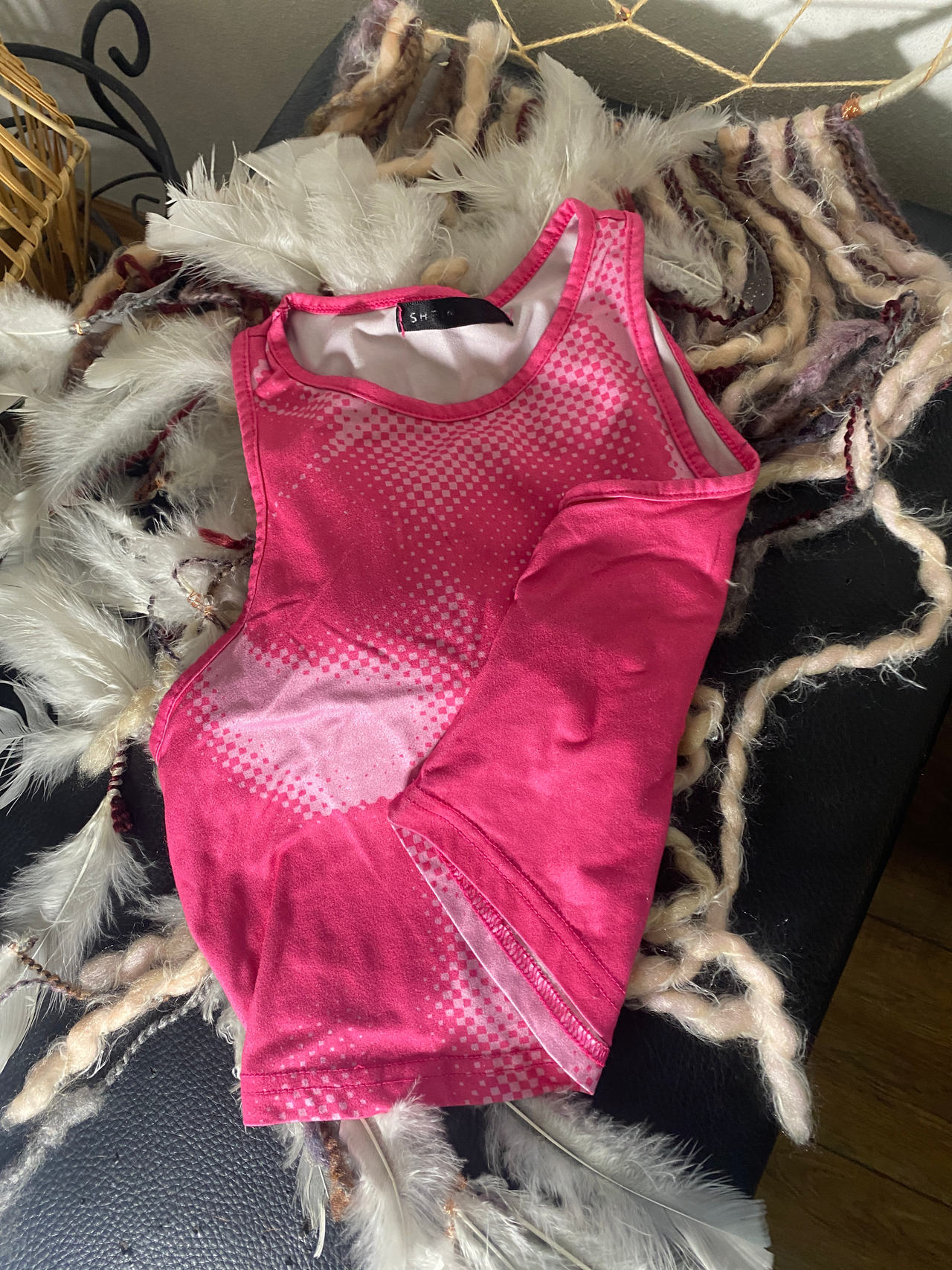 SHEIN Pink Sleeveless Athletic Top
