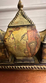CBK Country Rustic Kitchen Storage Canister Rooster Set with Tray - Image 4