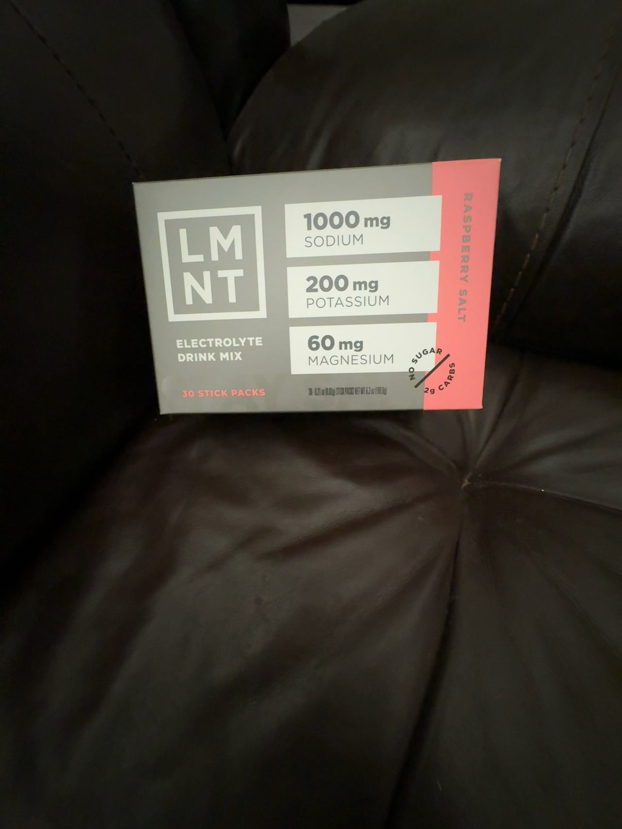 LMNT Electrolyte Drink Mix 30 Stick Packs raspberry salt