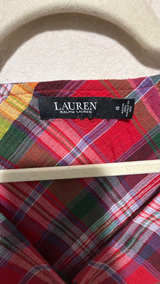 Lauren Ralph Lauren Plaid Crinkle Cotton Sleeveless Dress - Image 2