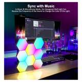 8-Pack Hexagonal RGB Panel Wall Lights – Hexagonal LED Room Decor Lights, Smart - Image 4