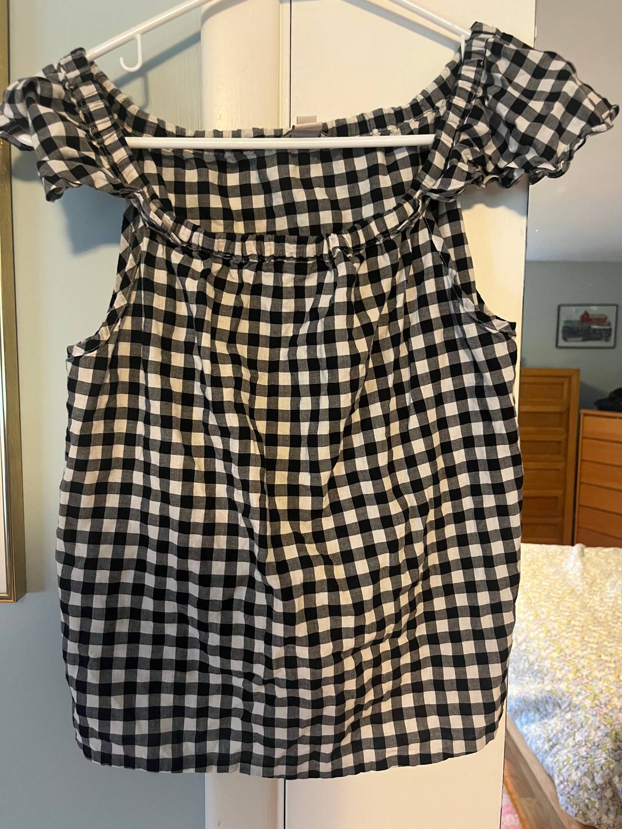 J. Crew Gingham women’s crop shirt