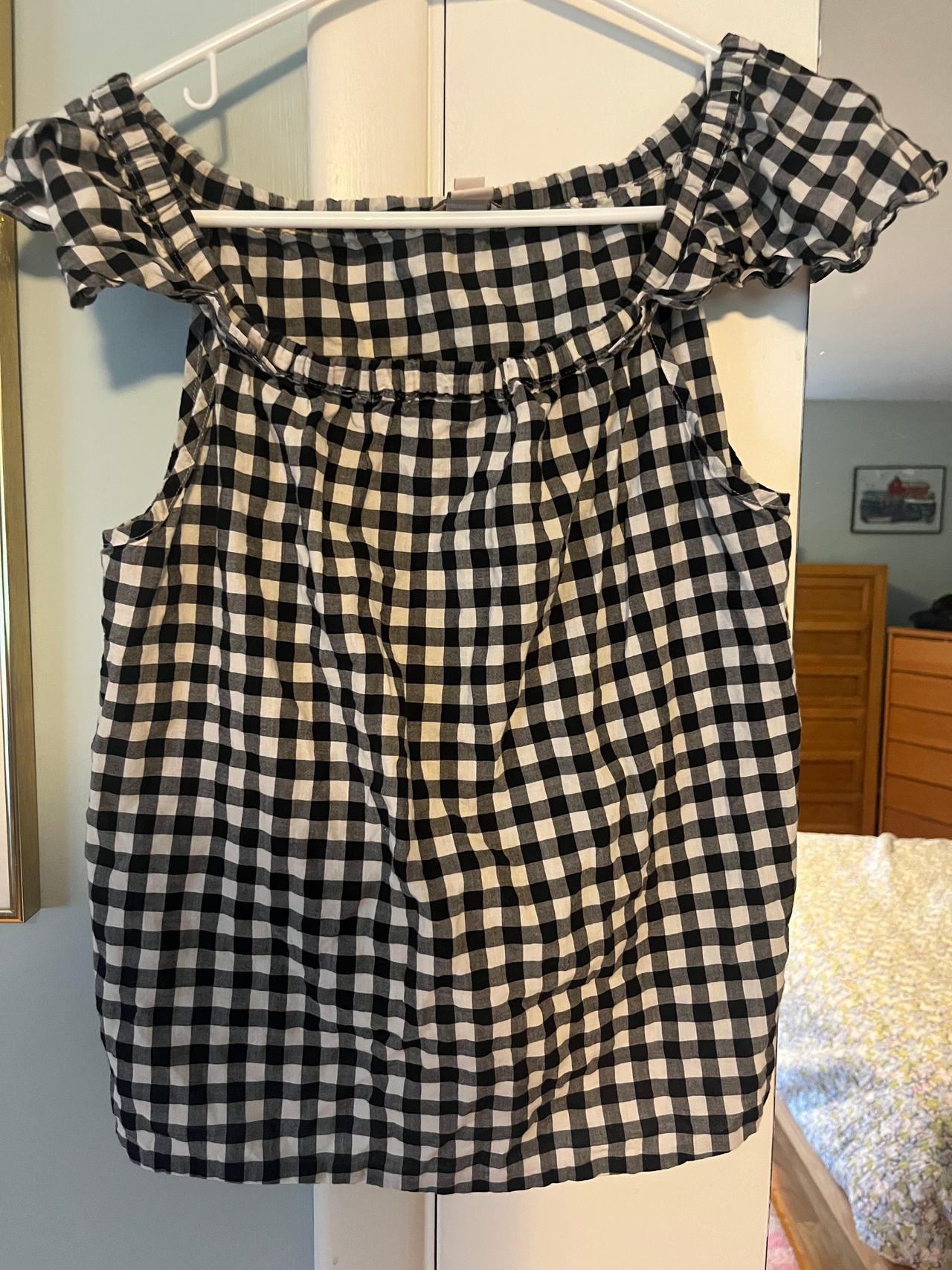 J. Crew Gingham women’s crop shirt
