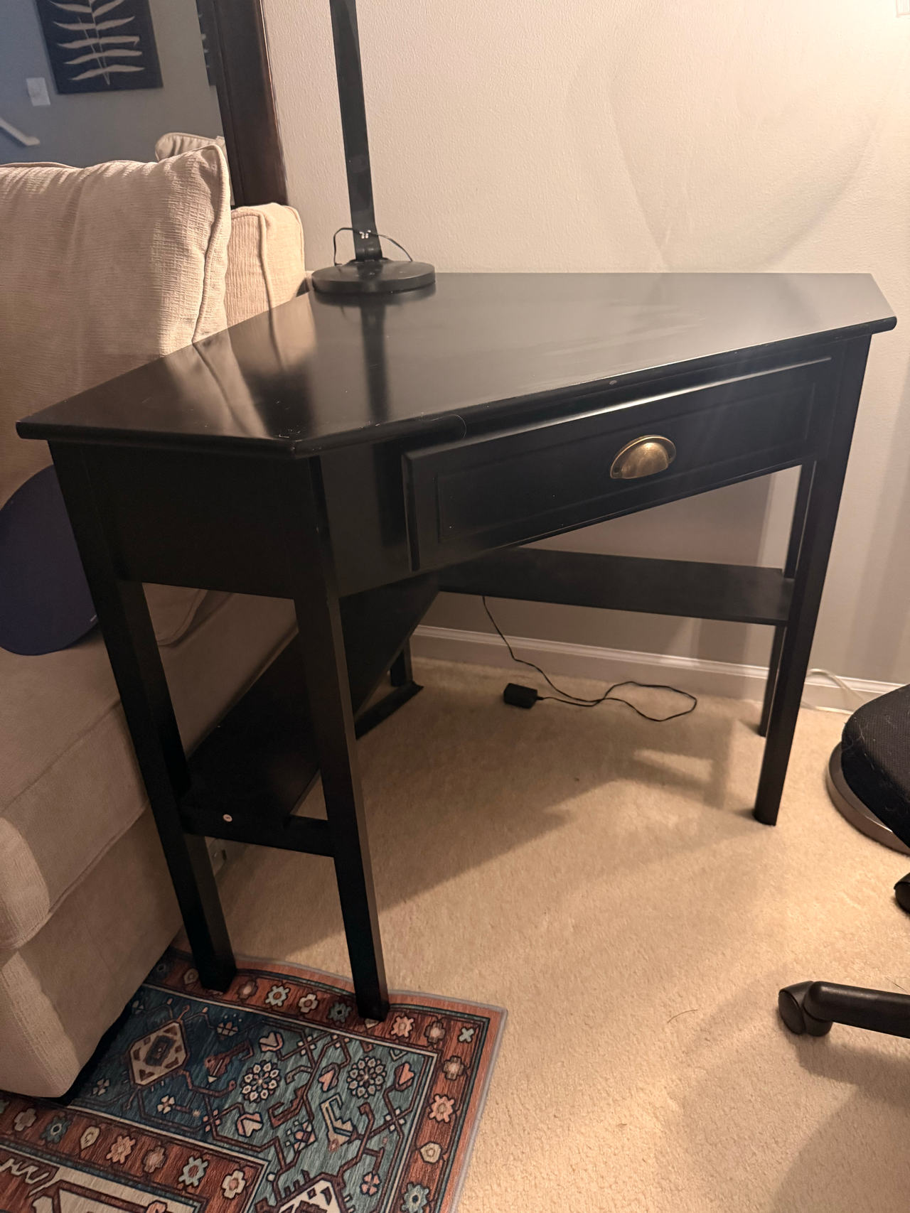 Black Corner Desk
