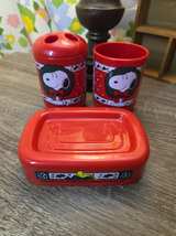 Vintage Peanuts Snoopy Christmas Bathroom Set - Image 2