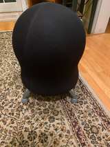 Safco Zenergy Ball Chair Black Seat/Black Back with Silver Base - Image 5