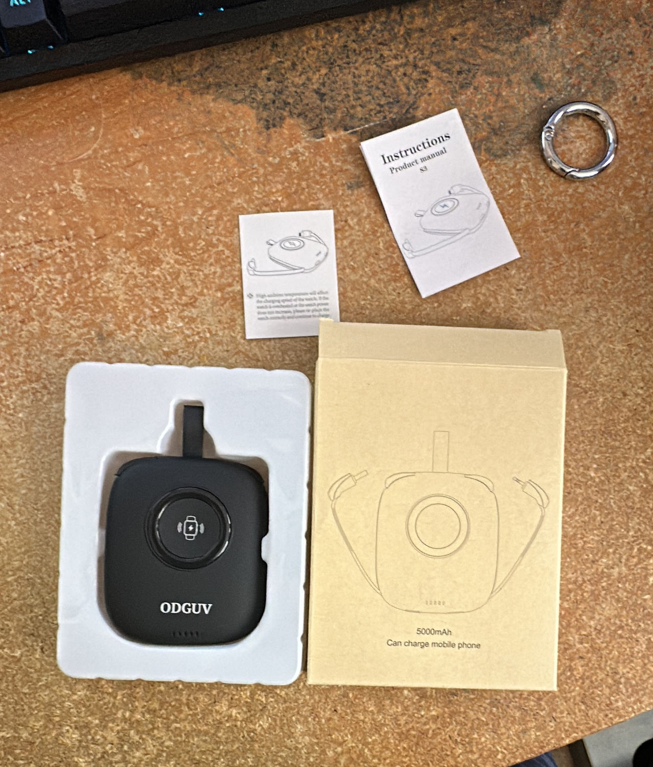 ODGUV S3 5000mAh Portable Wireless Charger for Apple Watch and Phone