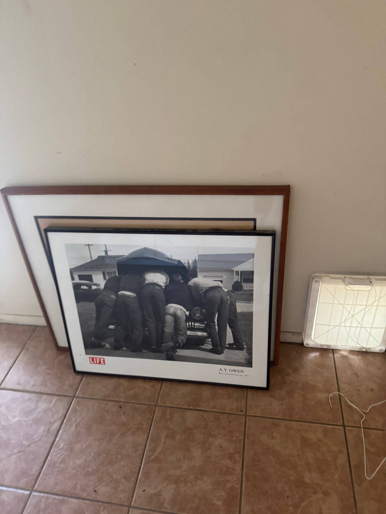 LIFE Magazine A.Y. Owen 'Boys Looking Under Car Hood' Framed Print