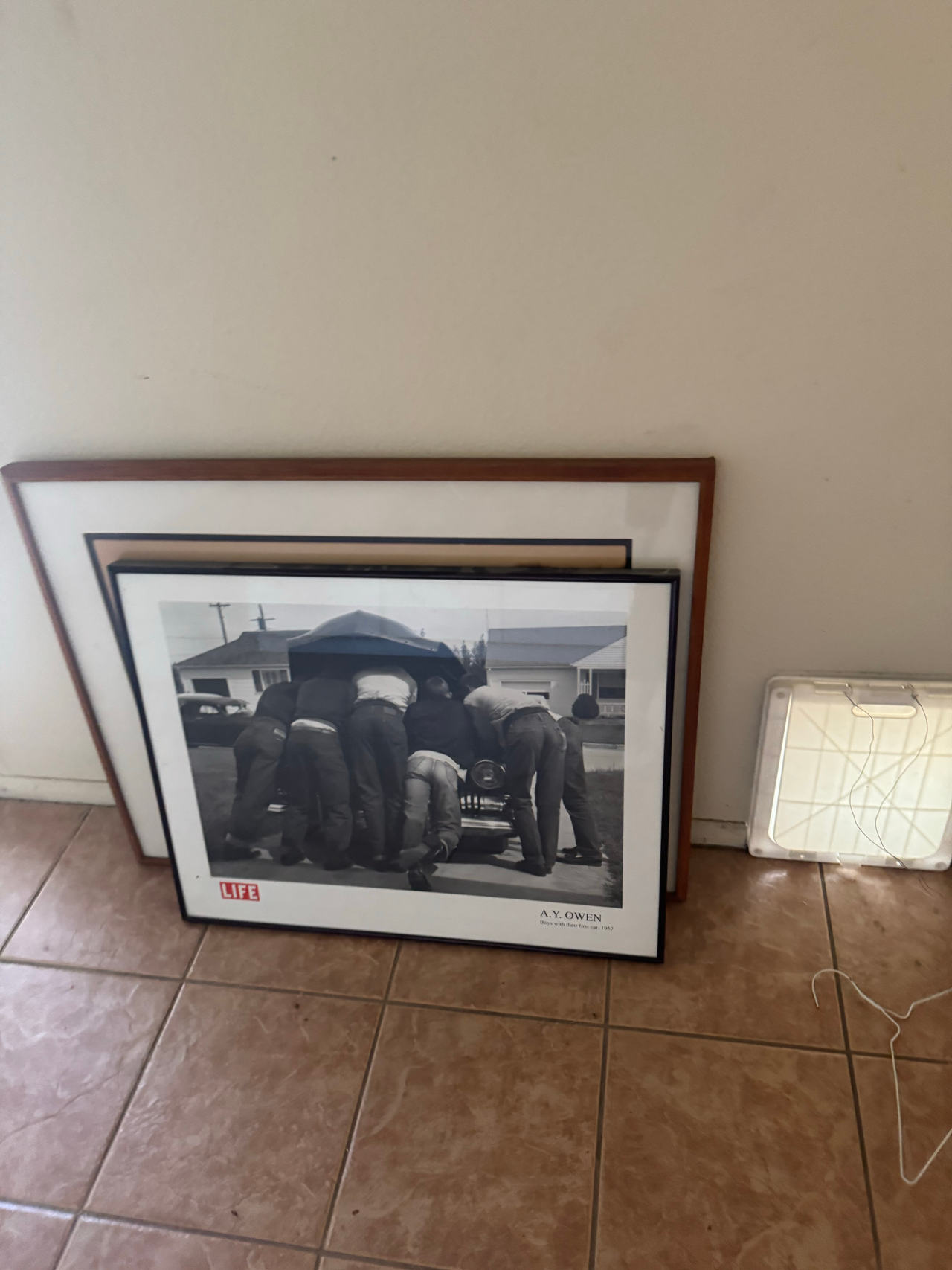 LIFE Magazine A.Y. Owen 'Boys Looking Under Car Hood' Framed Print
