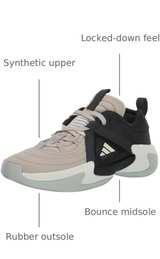 Adidas Women's Exhibit Select Basketball Shoes Beige/Off White/Carbon Size 9 - Image 2