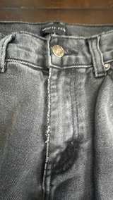 White Fox Black Acid Wash Wide Leg Mom Jeans Small - Image 3