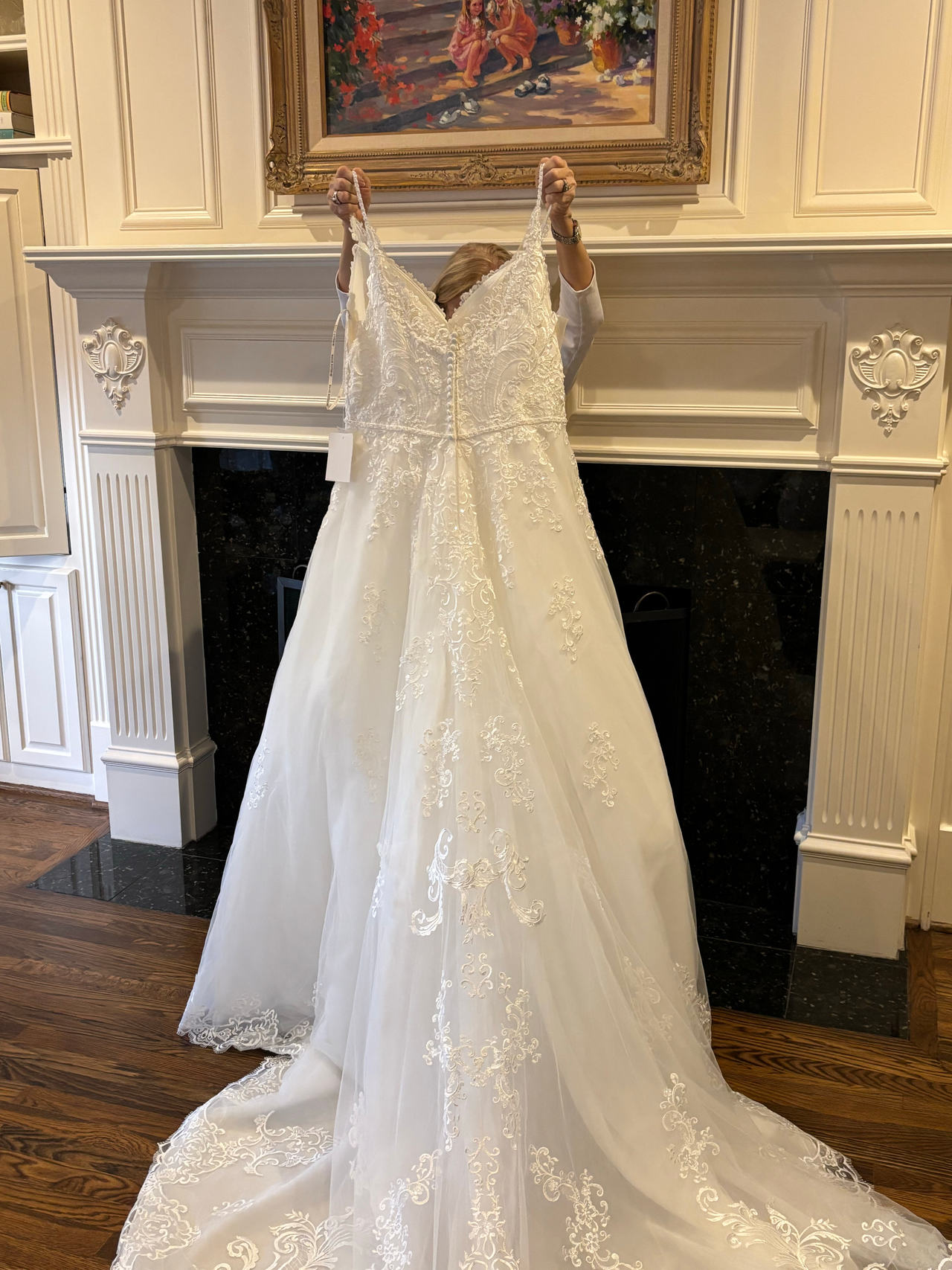 Lace A-Line Wedding Gown with Train