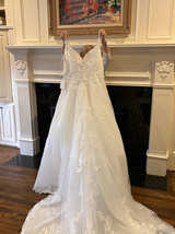 Lace A-Line Wedding Gown with Train - Image 1