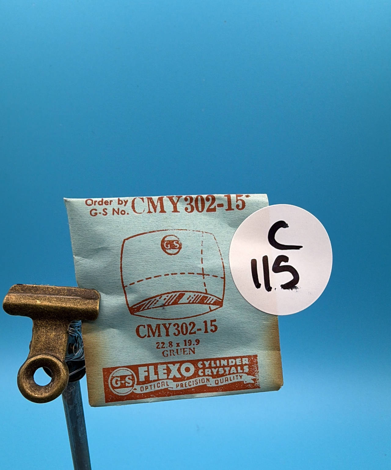 G-S Flexo Cylinder Watch Crystal CMY302-15 for Gruen