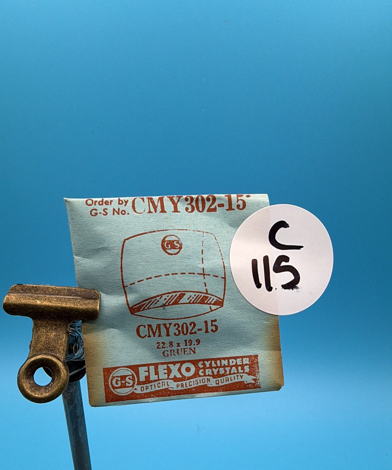 G-S Flexo Cylinder Watch Crystal CMY302-15 for Gruen