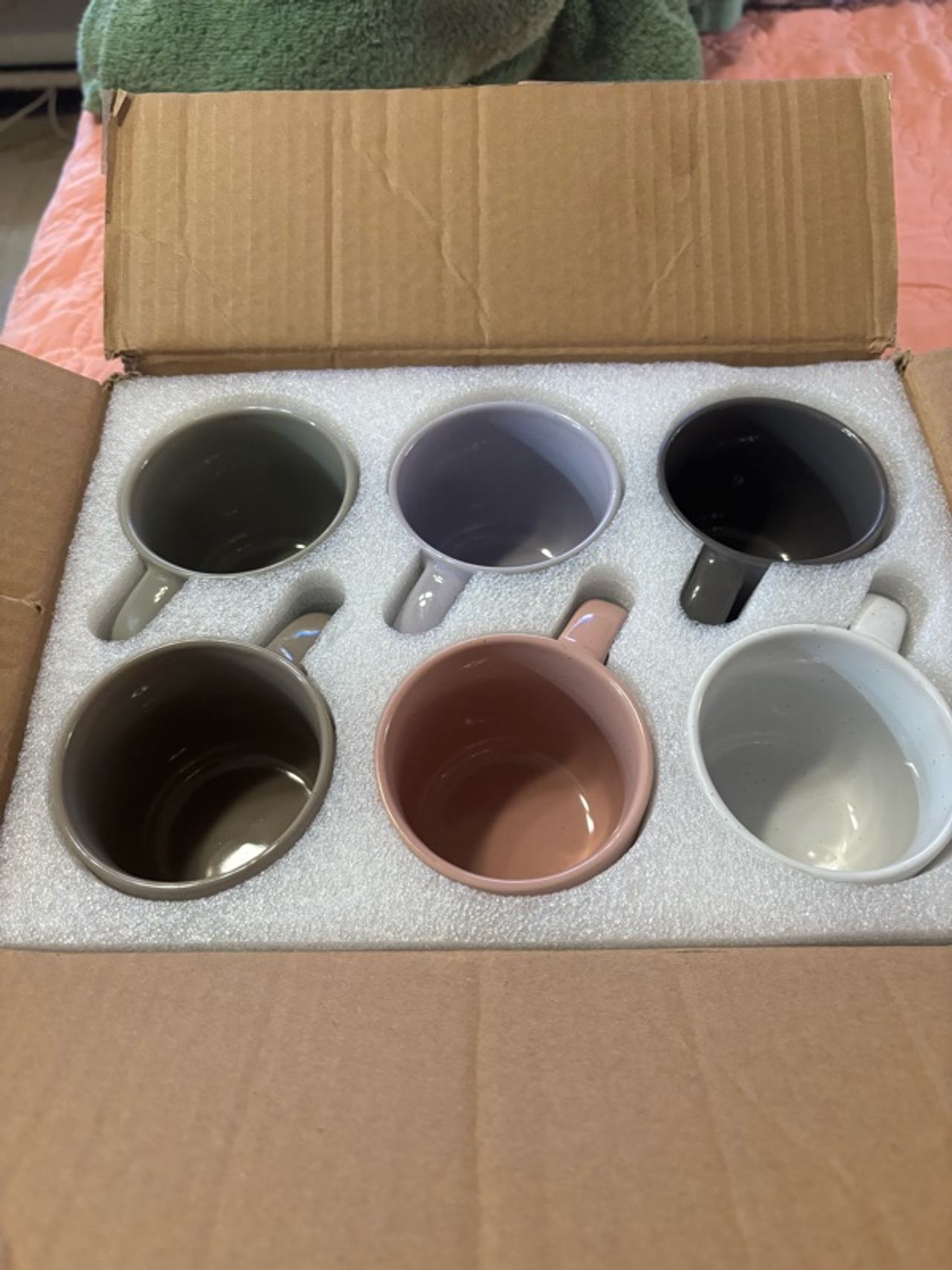 Ceramic Porcelain Espresso Cups,  set of six