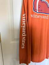 Vineyard Vines Football Whale Long Sleeve Pocket Tee M Medium - Image 4