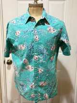 VINTAGE Cooke Street Hawaiian Shirt - Teal Under the Sea Print - Men's Large - Image 1