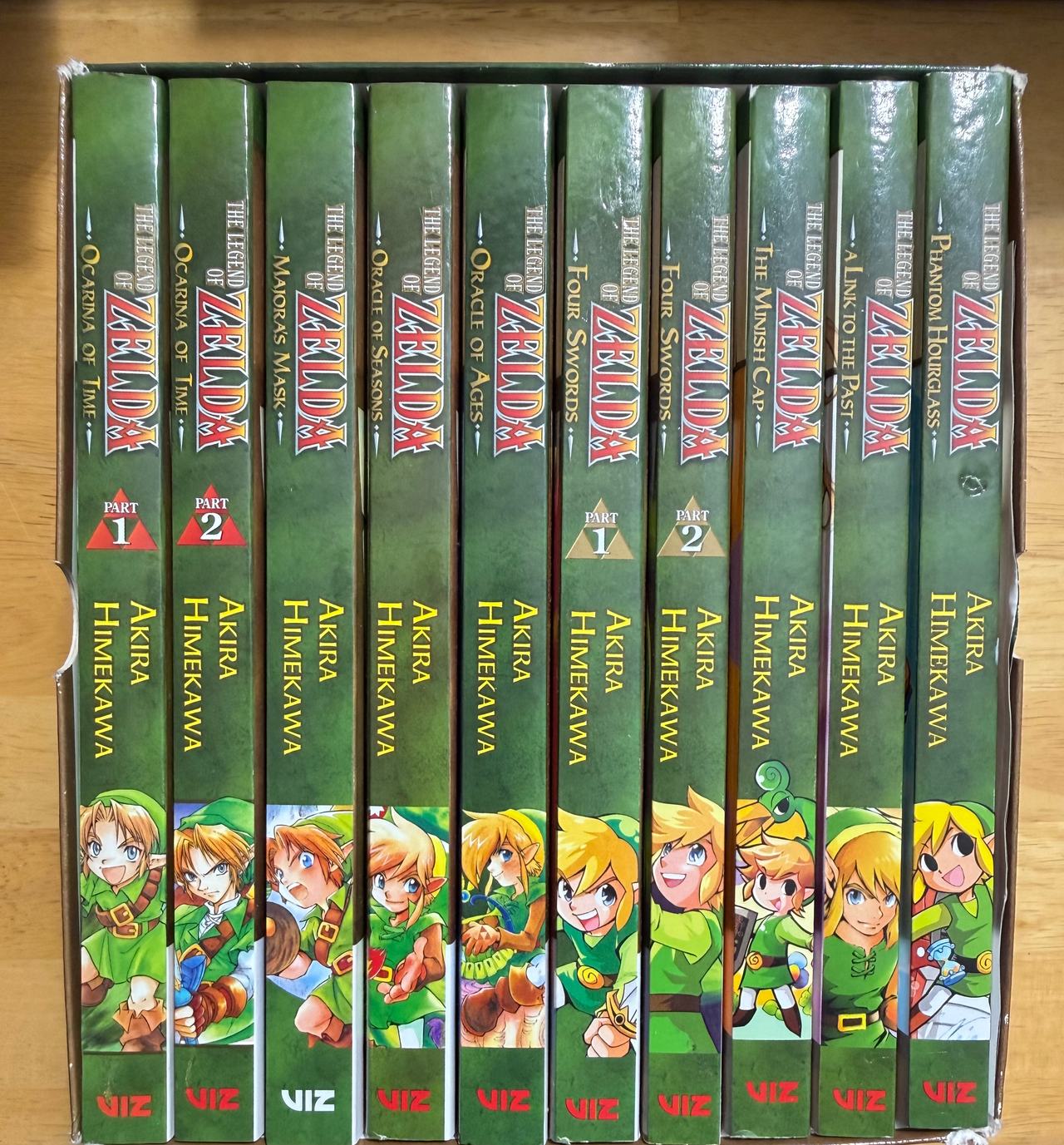 The Legend of Zelda Manga Box Set Complete Vol 1-10 w/ Poster VIZ Nintendo