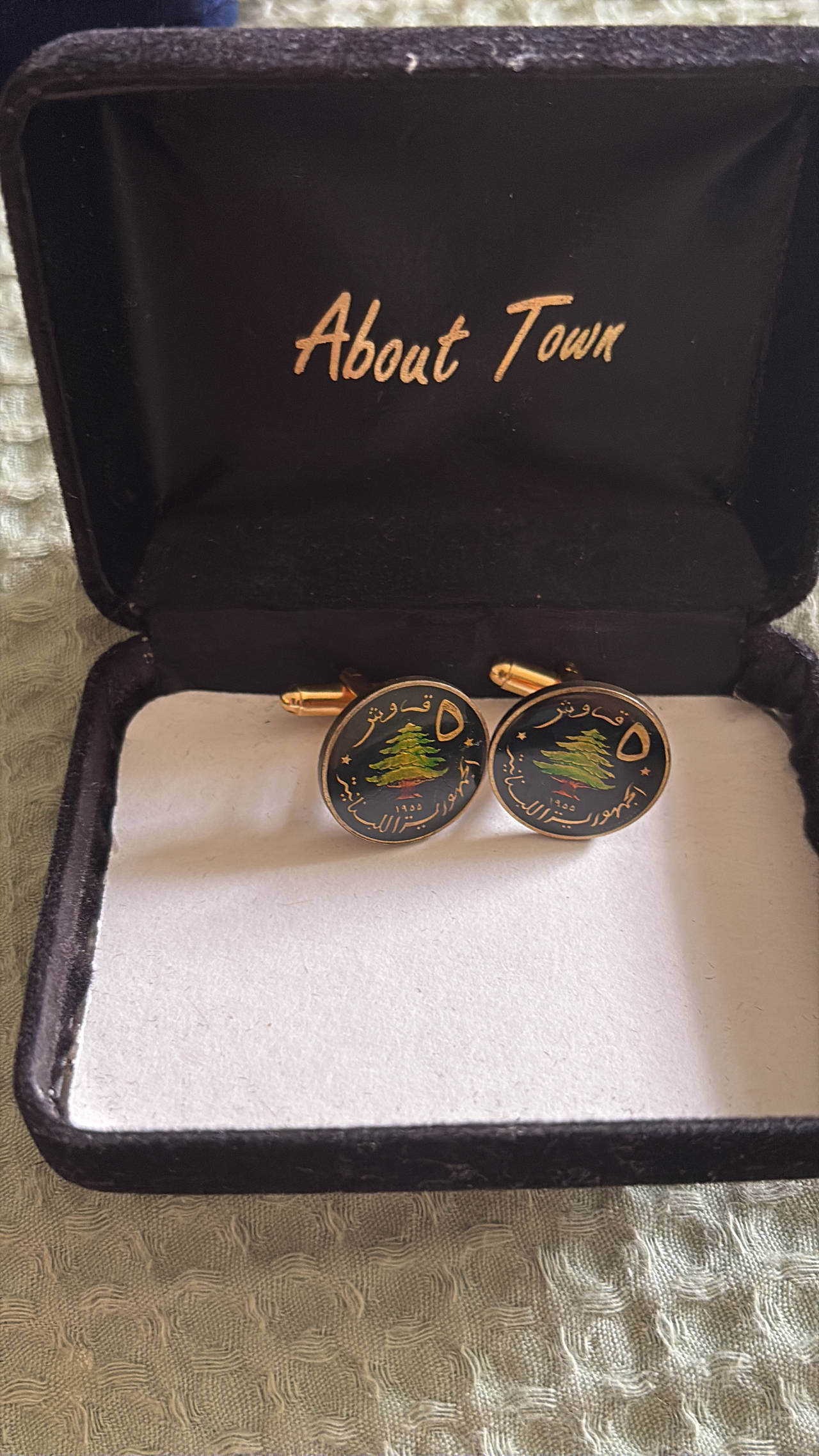 About Town Lebanese Coin Cufflinks
