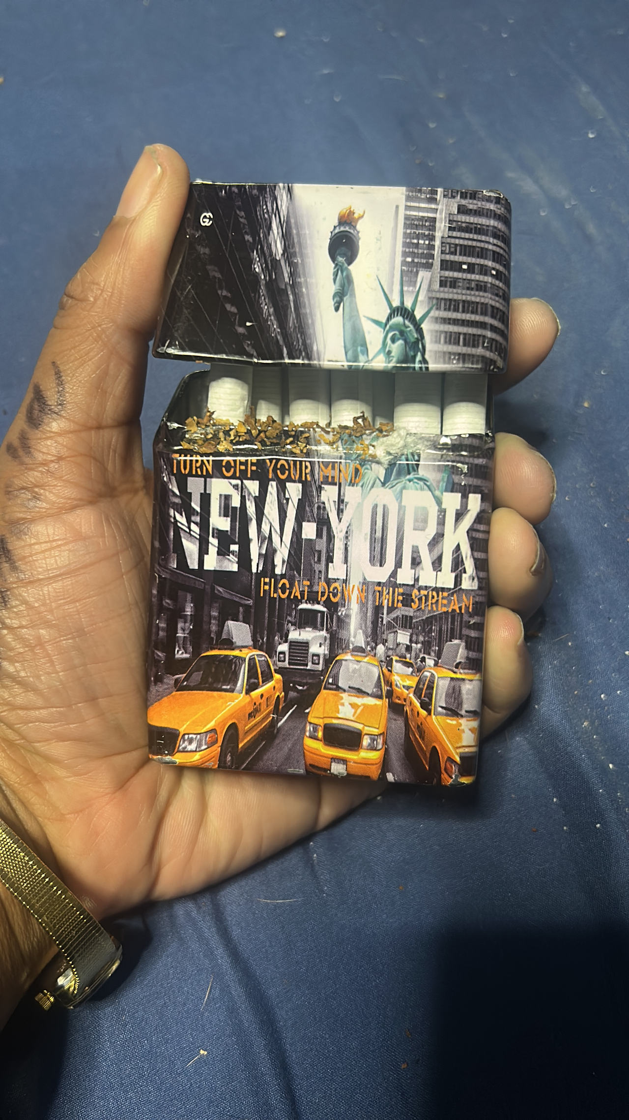 New York Souvenir Metal Cigarette Case