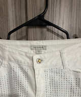 Boston Proper Rhinestone Embellished White Jeans size 8 - Image 2