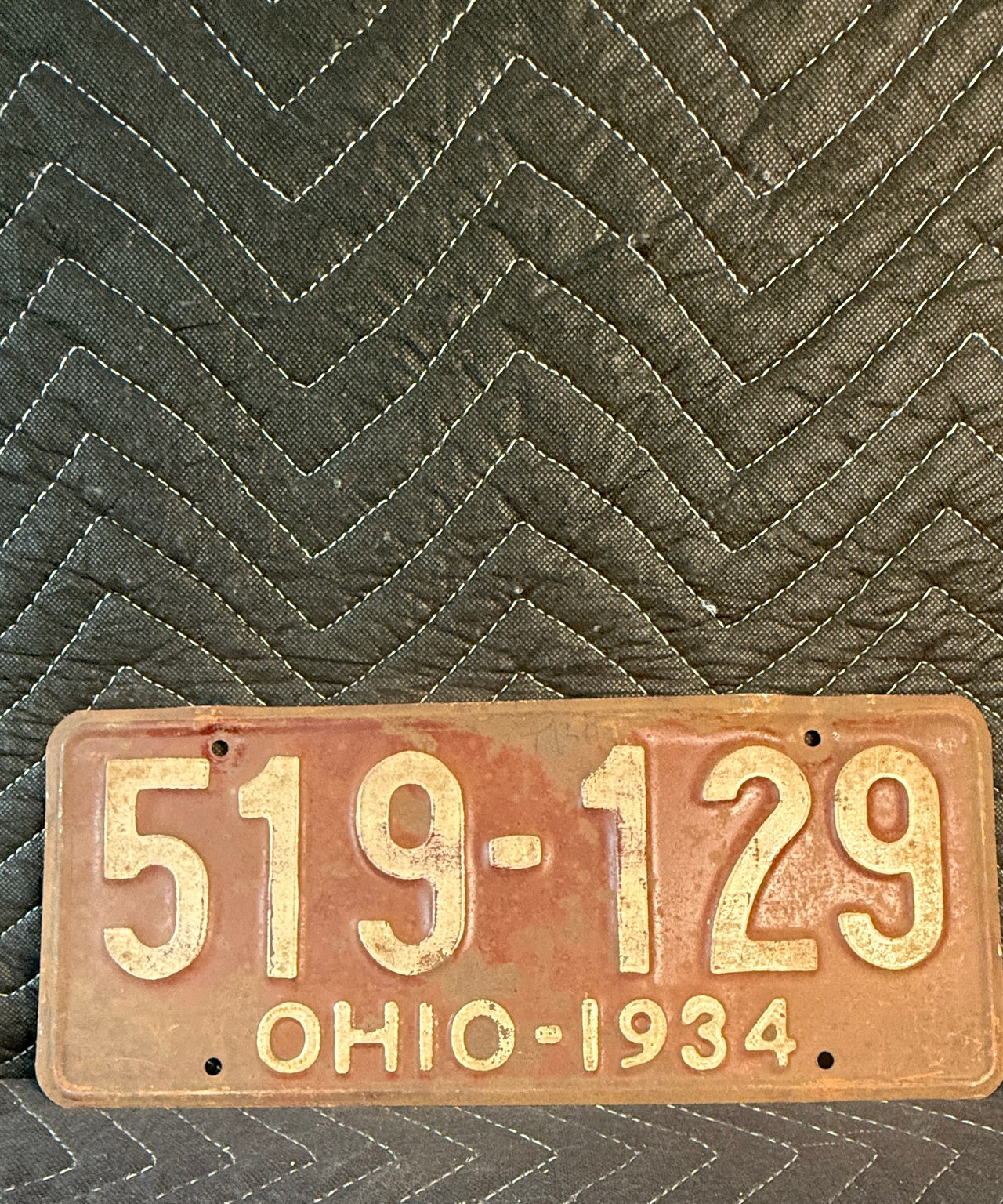 1934 Ohio License Plate 519-129