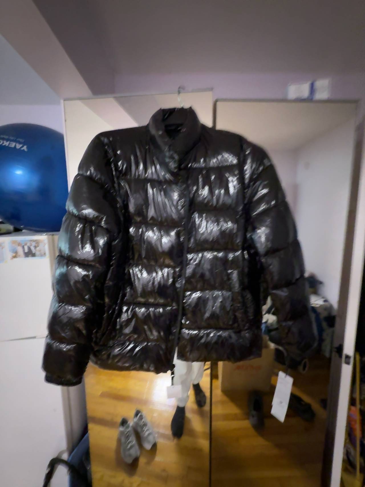 Shiny Calvin Klein Black Puffer Jacket With Tag