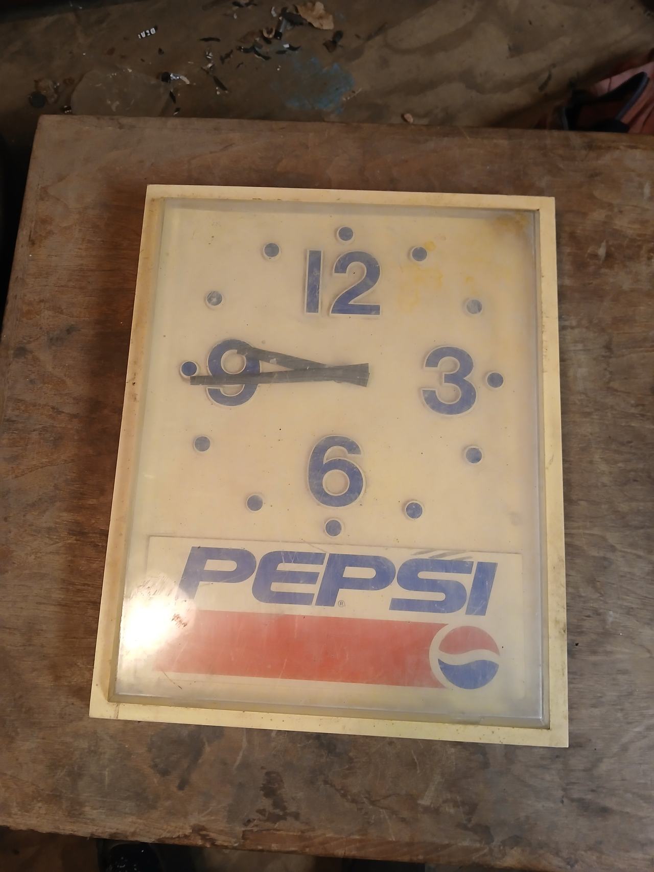 Vintage Pepsi Rectangular Wall Clock