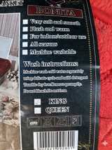 TIBET Cloudy Sherpa Embossed Blanket Queen Red - Image 2