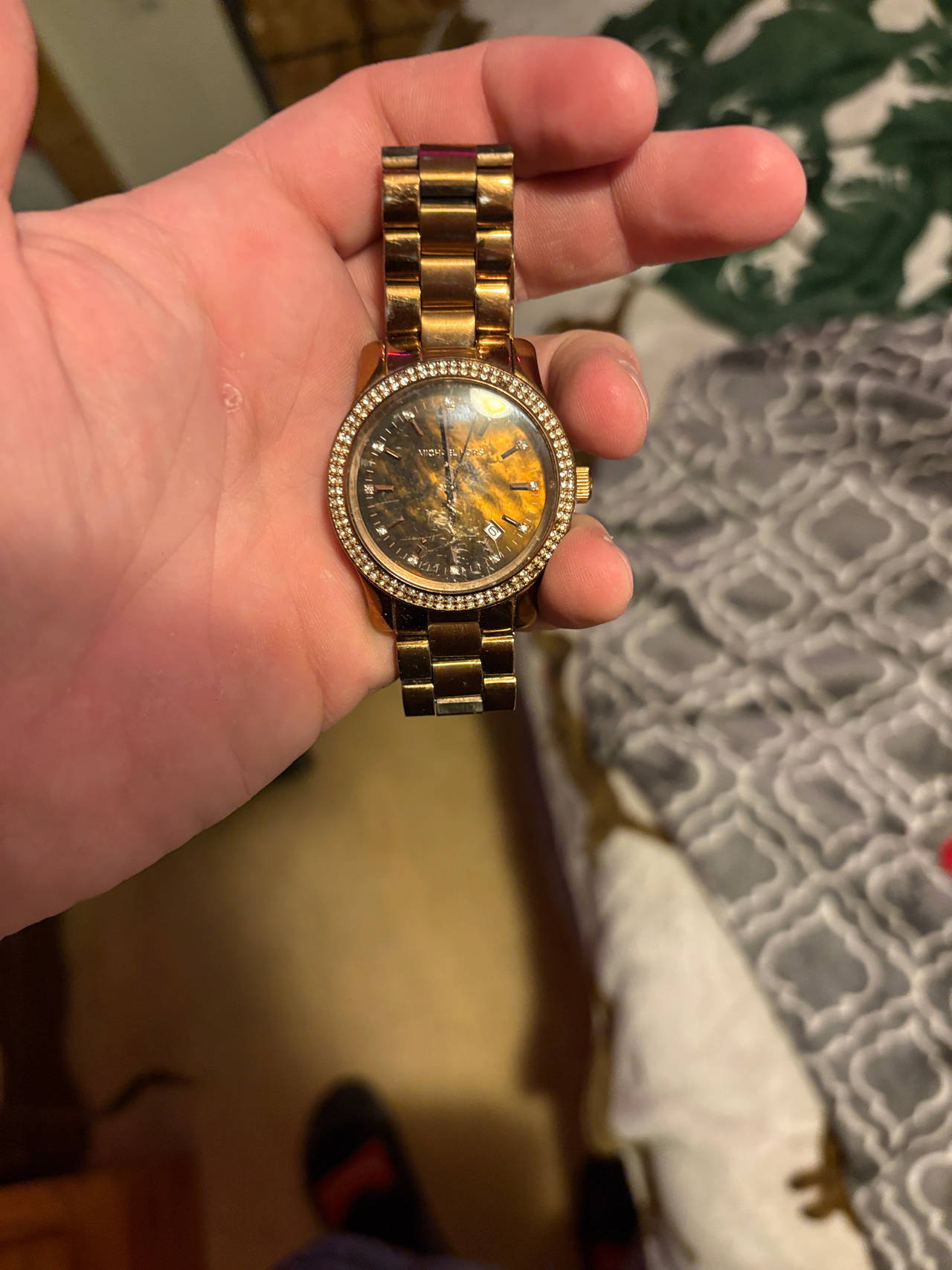 Michael Kors Parker Gold-Tone Watch with Tortoise Dial