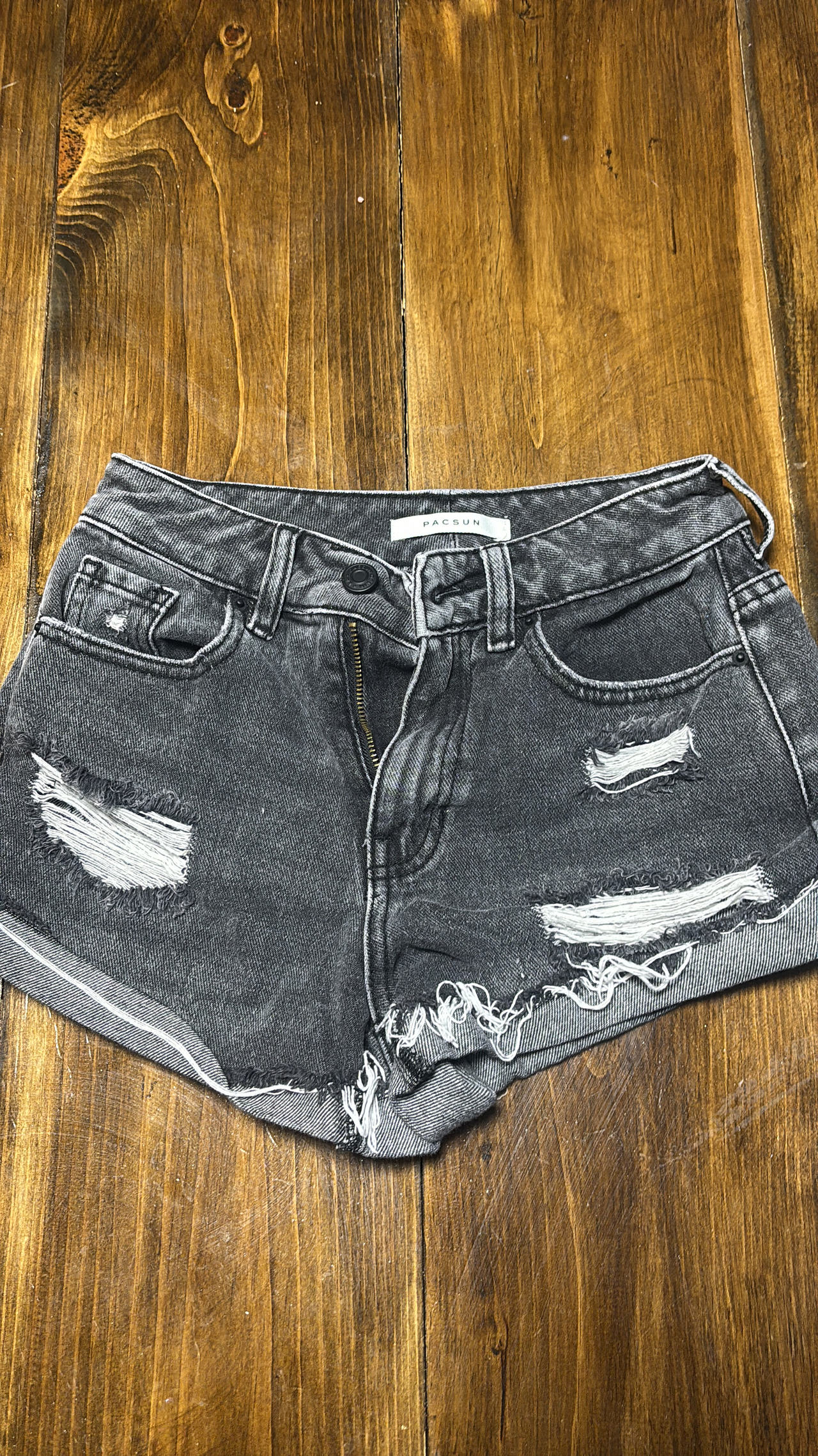 PacSun Distressed Denim Mom Shorts