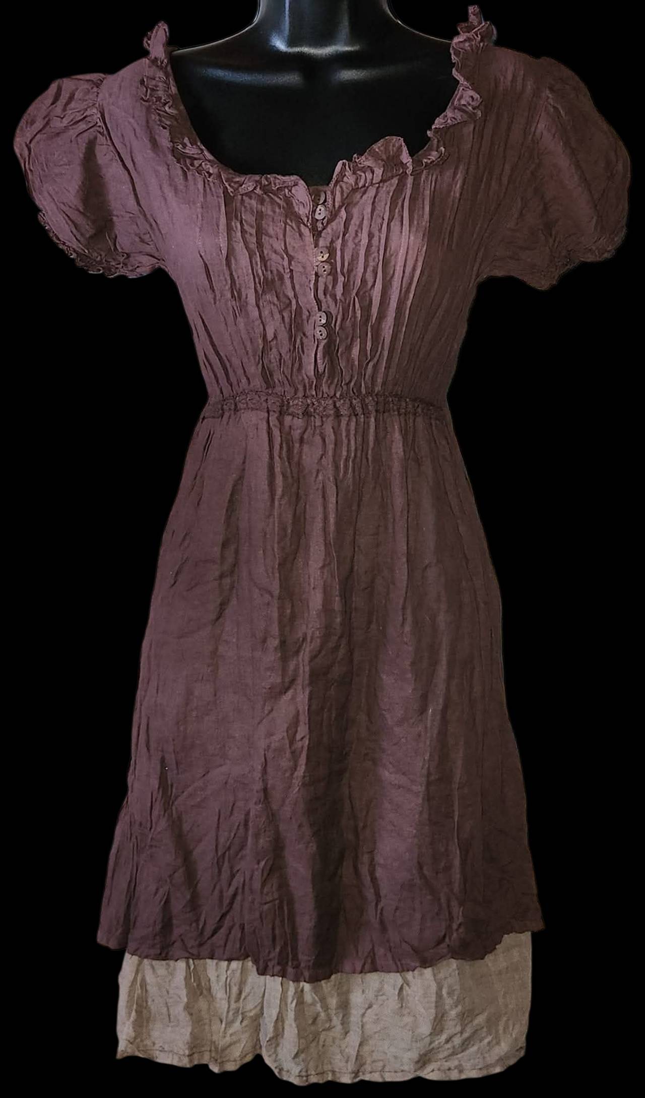 Boho Ruffle Puff Sleeve Mini Dress