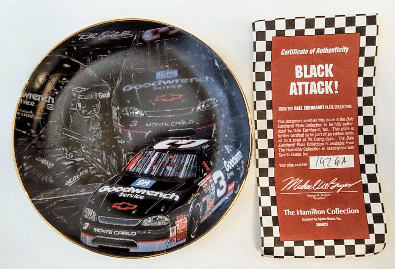 Dale Earnhardt Black Attack! Collector Plate