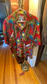 Paradise Found Red Parrot Jungle Hawaiian Shirt XL soft and comfortable - Image 1