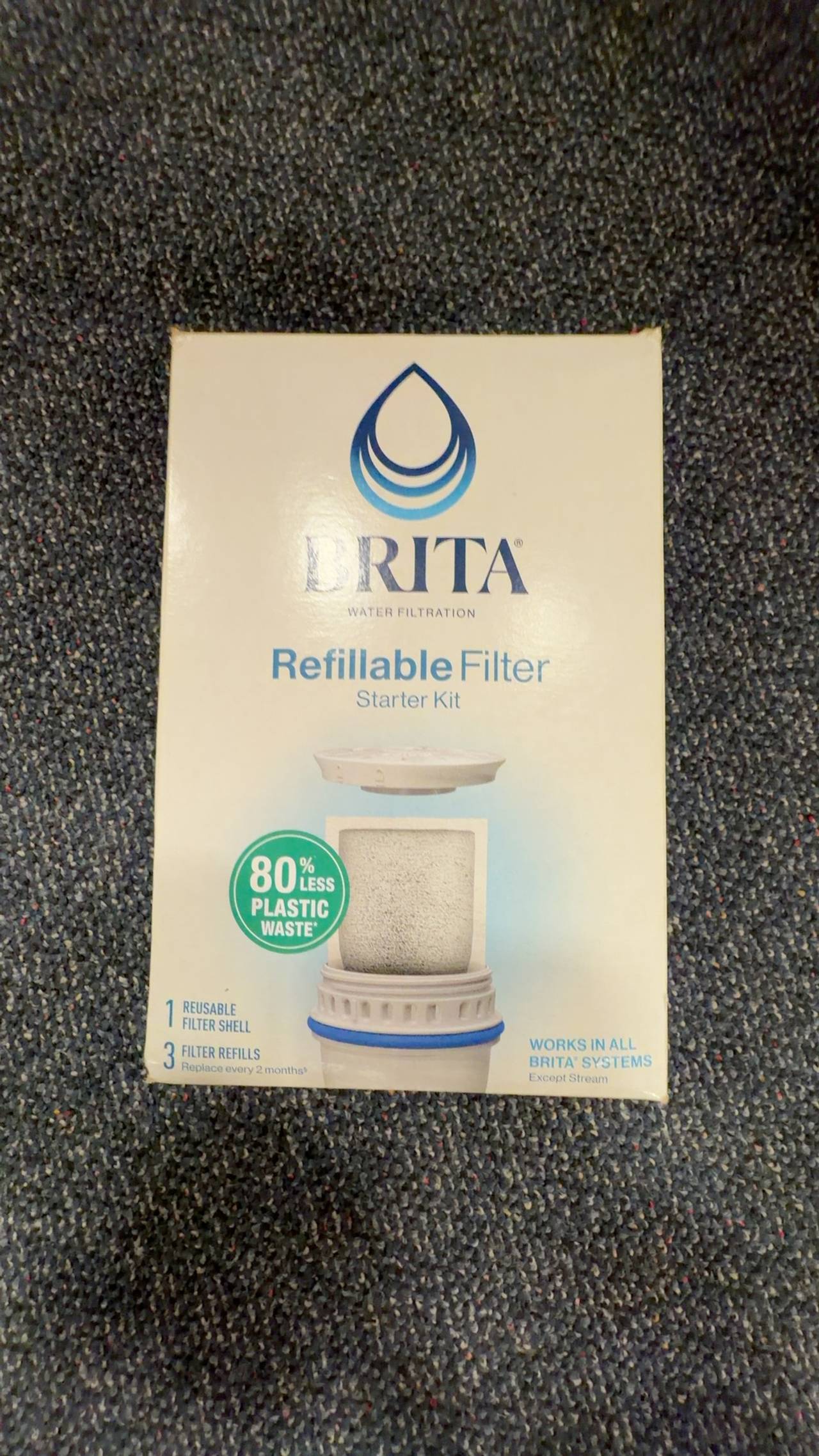 Brita Refillable Water Filtration Starter Kit 1 Shell + 3 Refills