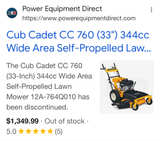 Cub Cadet Walk-Behind Mower - Image 2