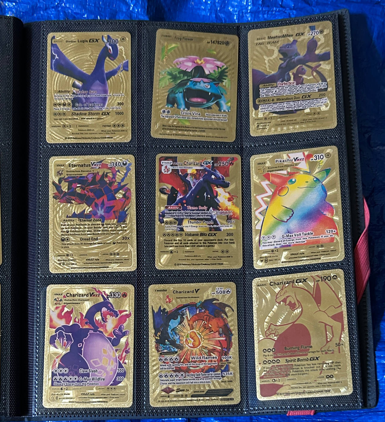 Custom Gold Metal Pokemon Card Set