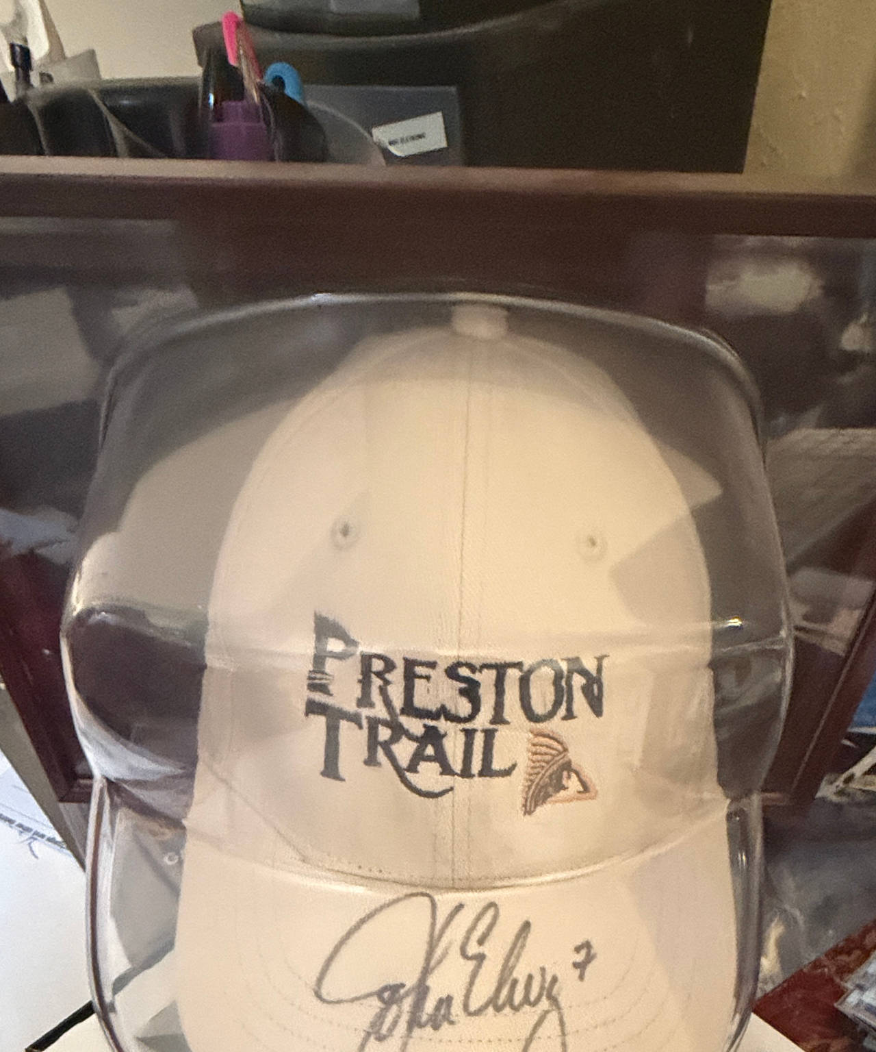 John Elway Signed Preston Trail Golf Club Hat