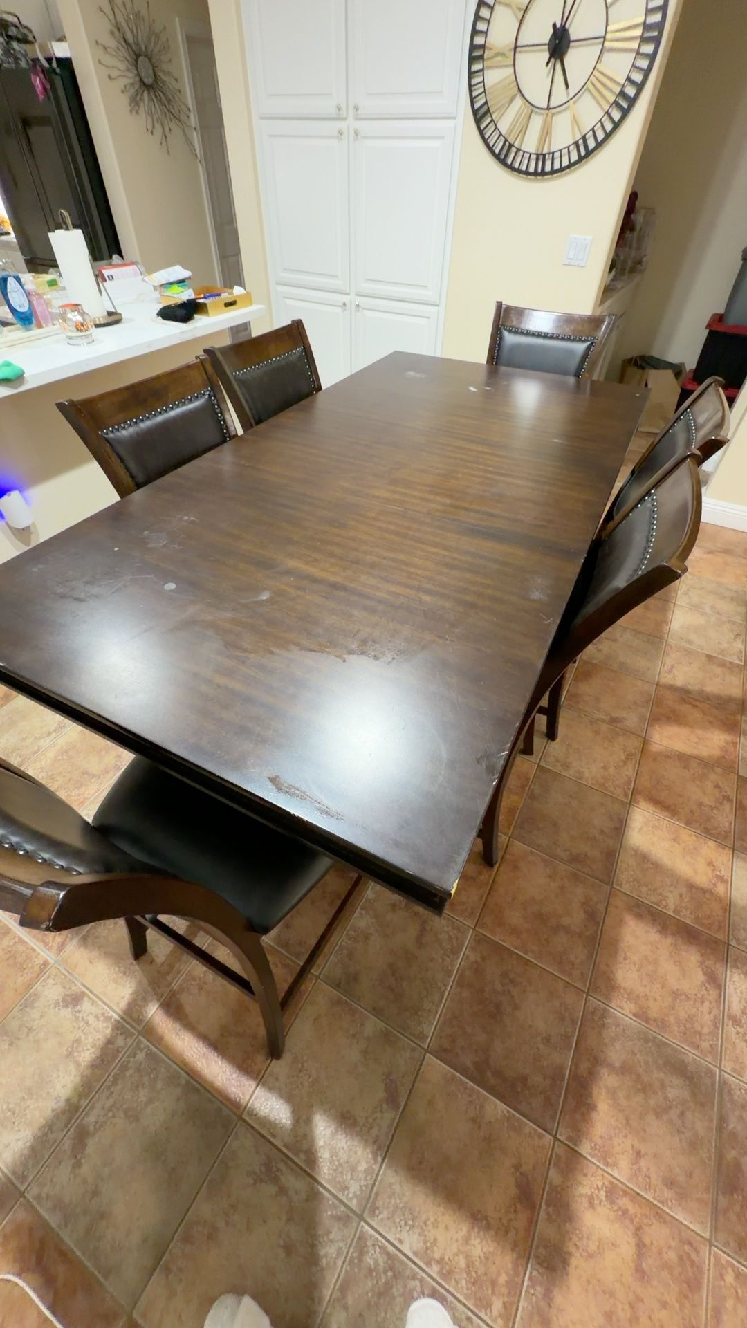 Ashley Dining Table Set Brown