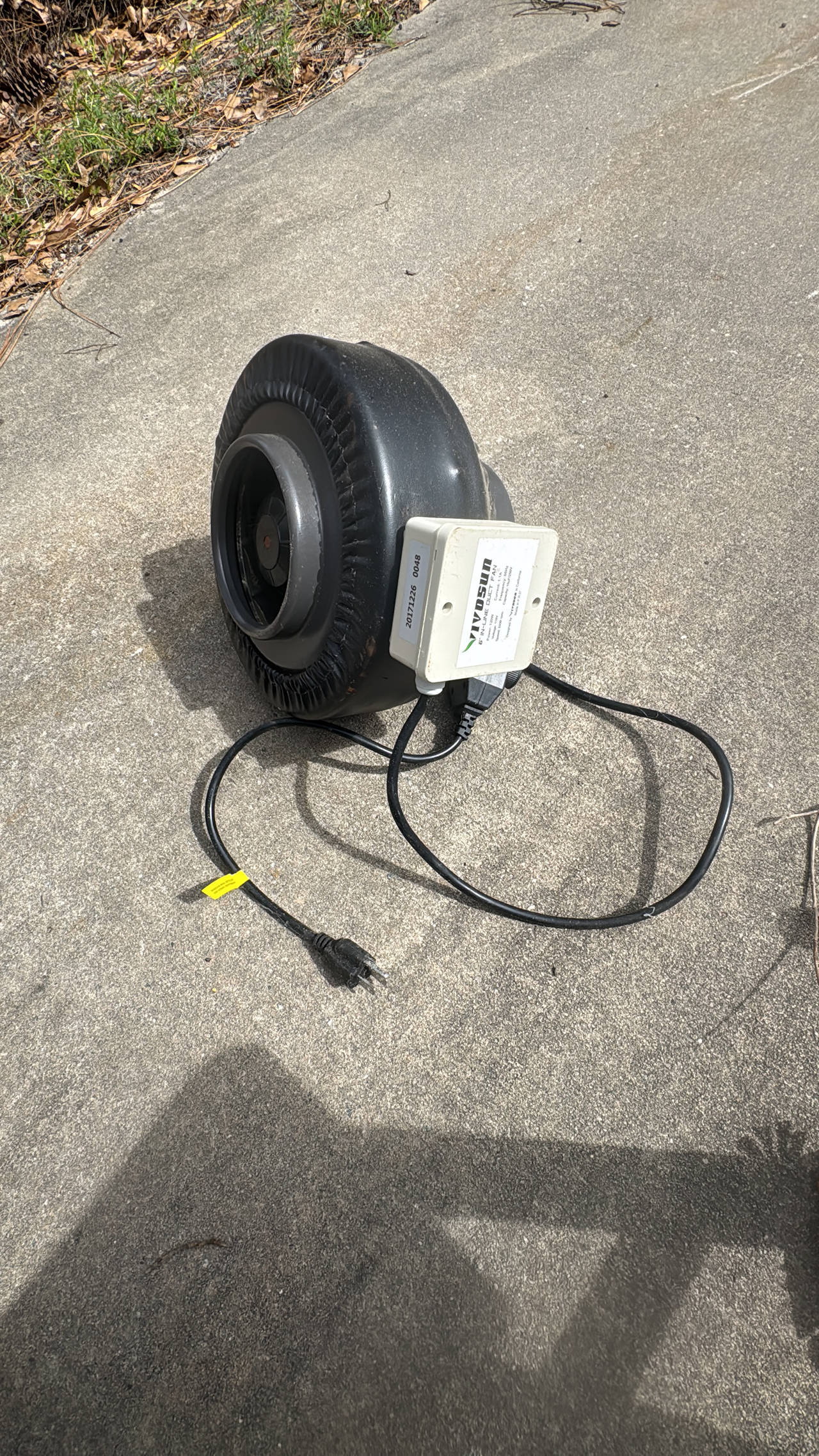 VIVOSUN 6 Inch 390 CFM Inline Duct Fan with Variable Speed Controller