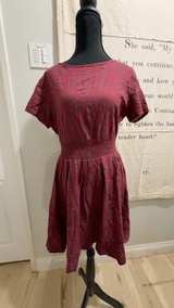 Roxy Plunge Back Dress Red - Image 1