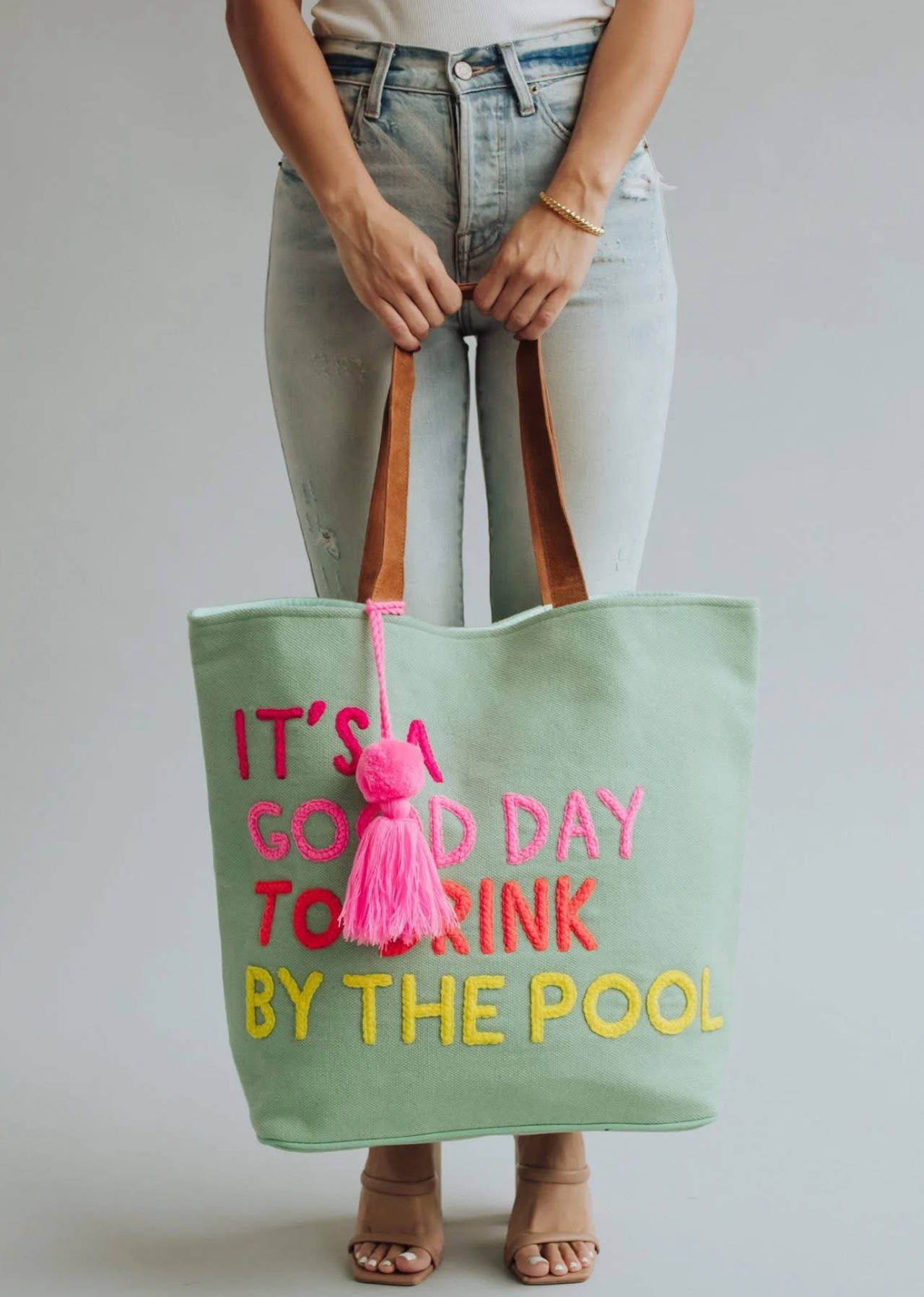Embroidered Canvas Tote Bag