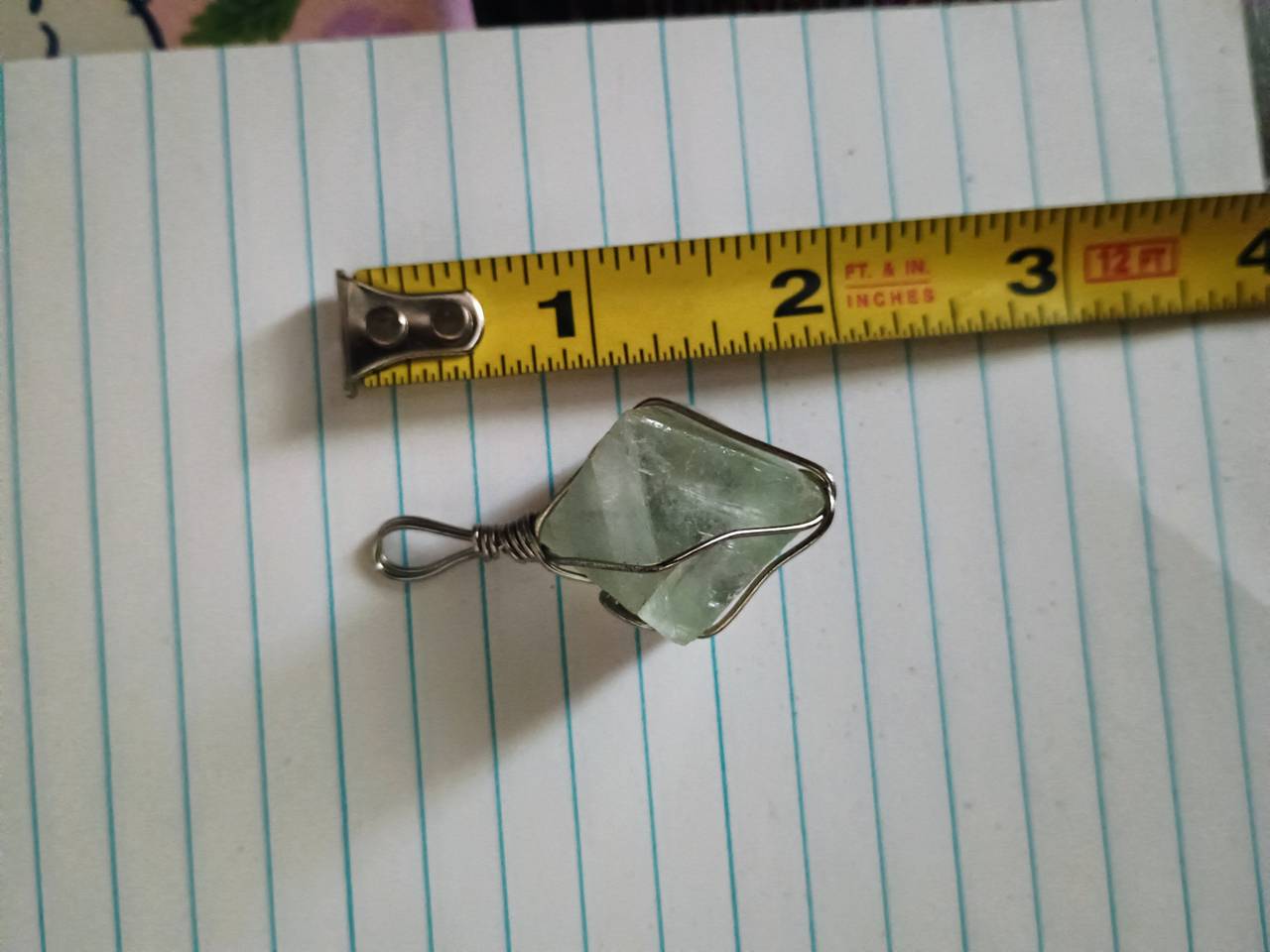 Green Fluorite Wire Wrapped Pendant