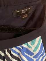 Ann Taylor Stripe Blue Green Maxi Halter Dress - size 12P - Image 2