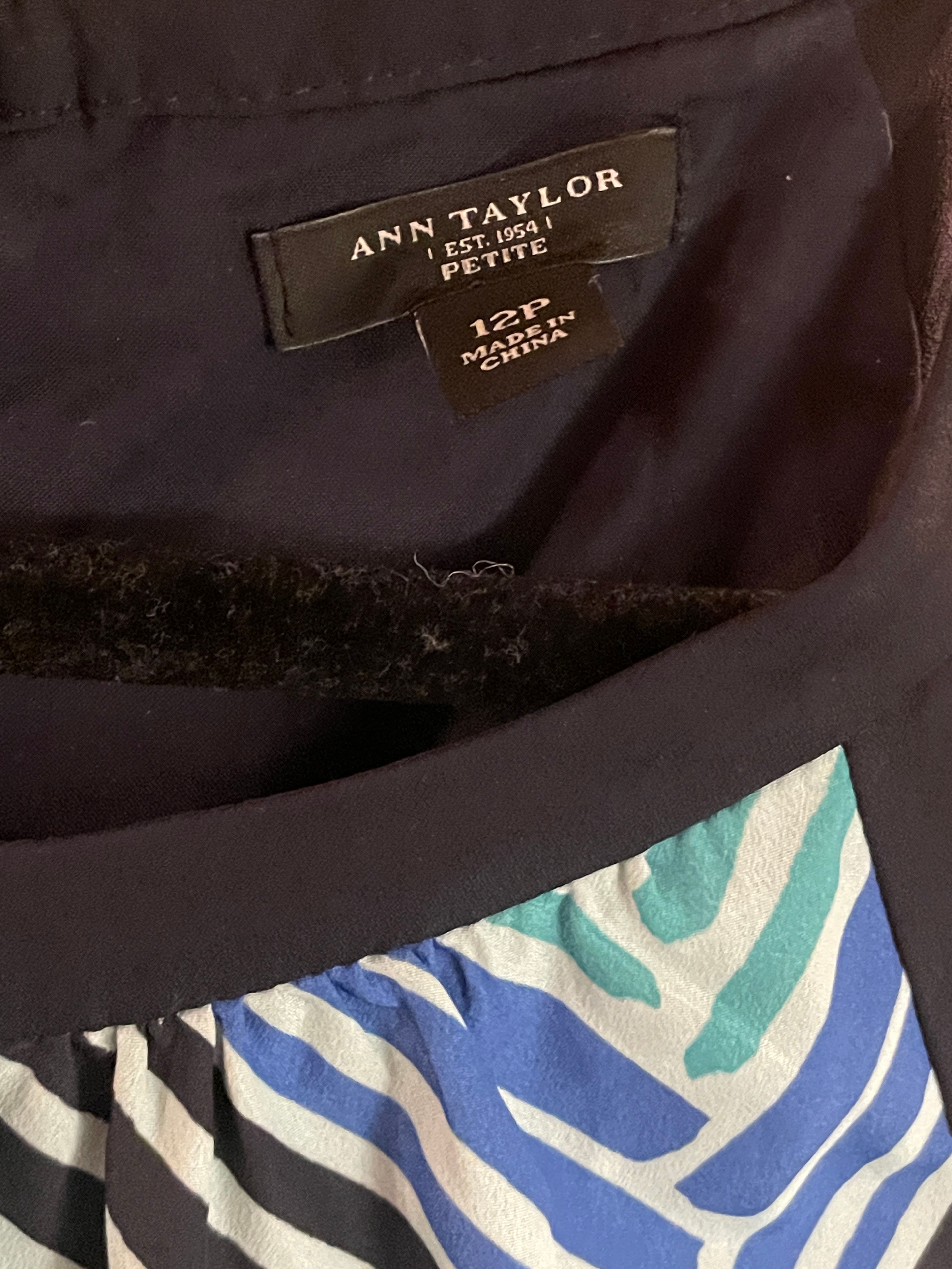 Ann Taylor Stripe Blue Green Maxi Halter Dress - size 12P - Image 2