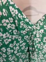 Ghanda Green Floral Ruched Front Midi Dress - Image 2