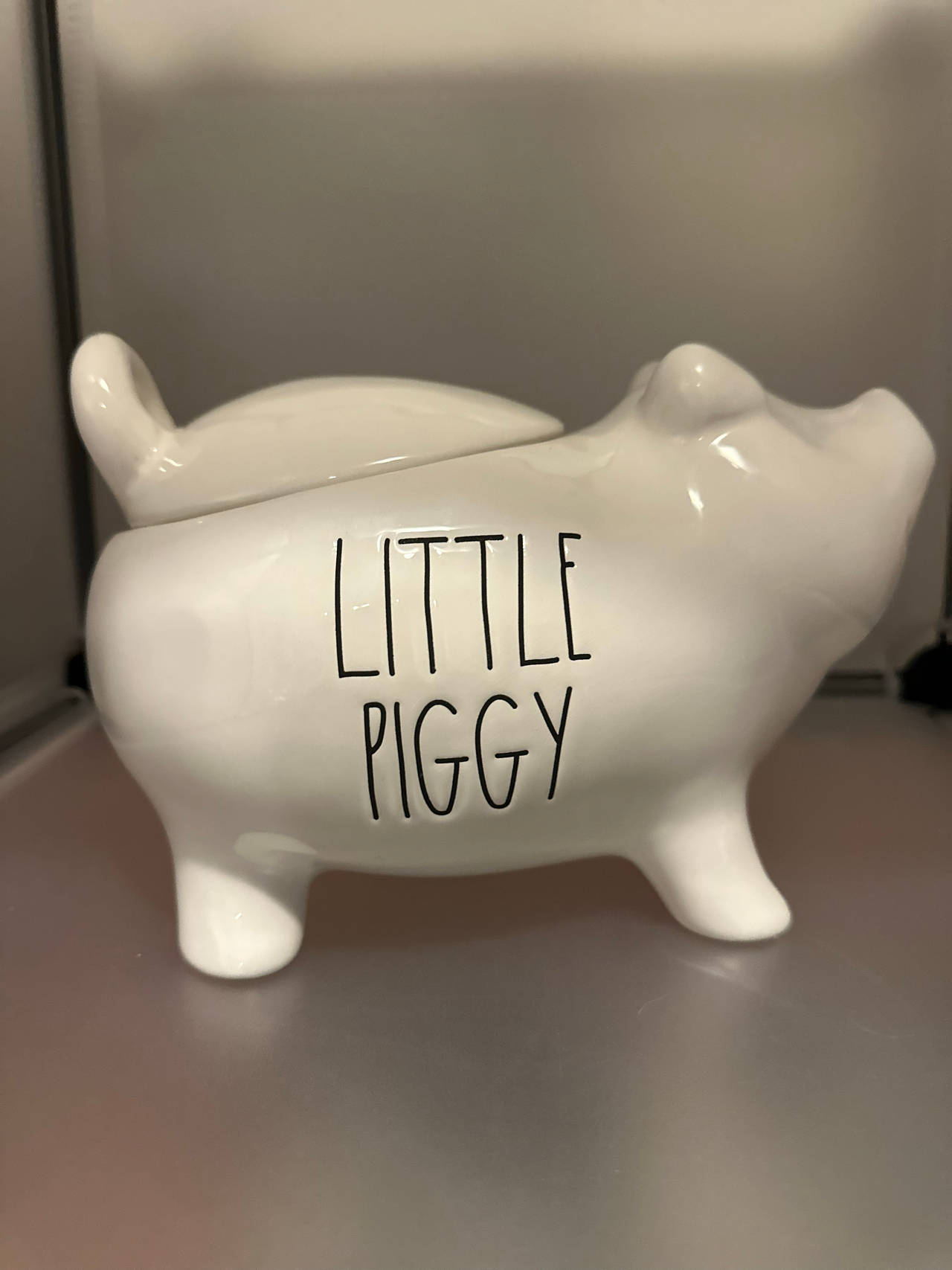 Rae Dunn Little Piggy Ceramic Pig Shaped Canister
